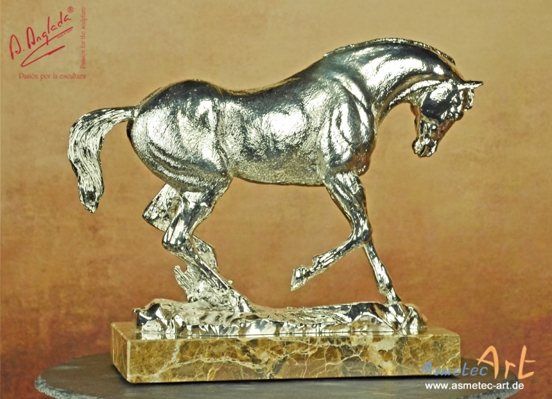 Angeles Anglada 267P - Silbernes Pferd - www.asmetec-art.de